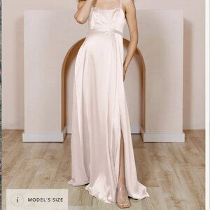 Revelry Maternity Nova Satin Dress- Bridesmaid Dress